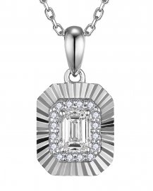EMERALD CUT DIAMOND PENDANT (TP4548)