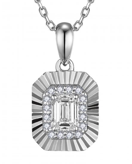 EMERALD CUT DIAMOND PENDANT (TP4548)