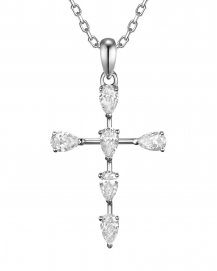 CROSS PEAR DIAMOND PENDANT (TP4553)