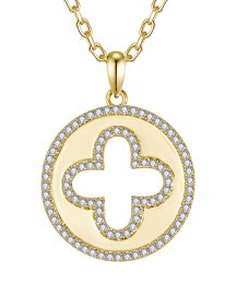 CLOVER STYLE ROUND DIAMOND PENDANT (TP4619)