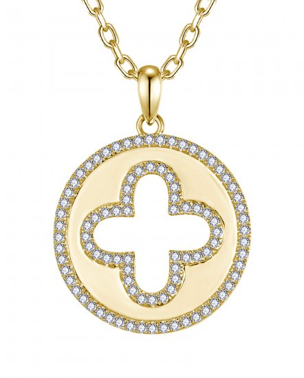 CLOVER STYLE ROUND DIAMOND PENDANT (TP4619)