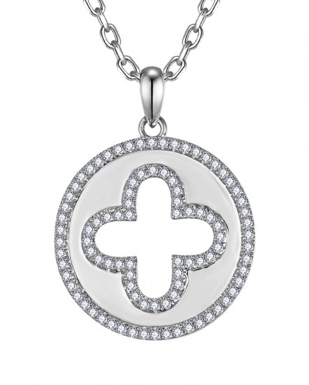 CLOVER STYLE ROUND DIAMOND PENDANT (TP4619)