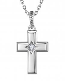 CROSS SOLITAIRE DIAMOND PENDANT (TP4636)