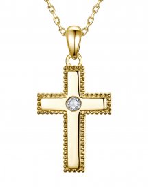 CROSS SOLITAIRE DIAMOND PENDANT (TP4651)