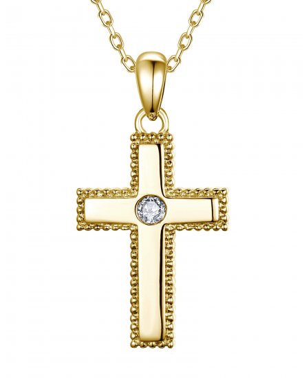 CROSS SOLITAIRE DIAMOND PENDANT (TP4651)