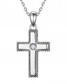 CROSS SOLITAIRE DIAMOND PENDANT (TP4651)