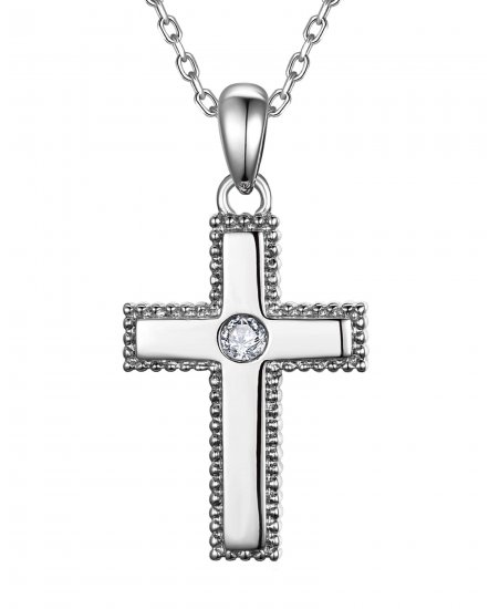 CROSS SOLITAIRE DIAMOND PENDANT (TP4651)