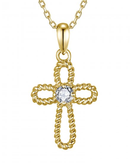 CROSS SOLITAIRE DIAMOND PENDANT (TP4654)