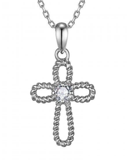 CROSS SOLITAIRE DIAMOND PENDANT (TP4654)