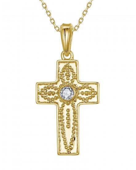 CROSS SOLITAIRE DIAMOND PENDANT (TP4662)