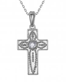 CROSS SOLITAIRE DIAMOND PENDANT (TP4662)