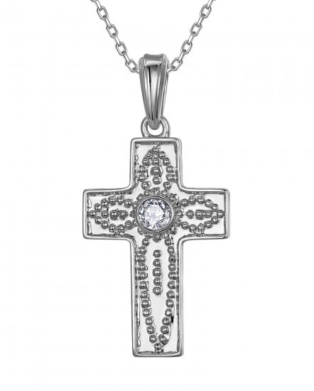 CROSS SOLITAIRE DIAMOND PENDANT (TP4662)