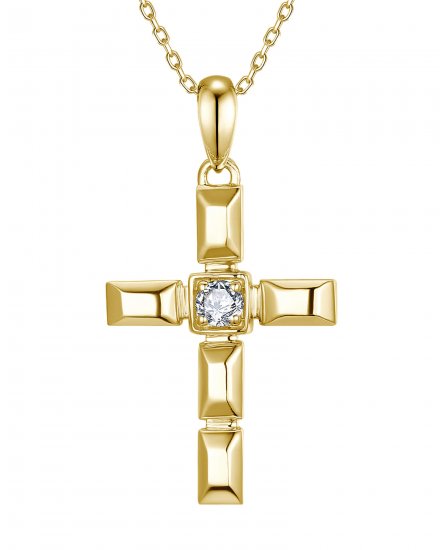 CROSS SOLITAIRE DIAMOND PENDANT (TP4663)