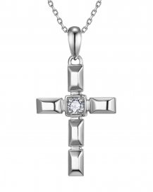 CROSS SOLITAIRE DIAMOND PENDANT (TP4663)