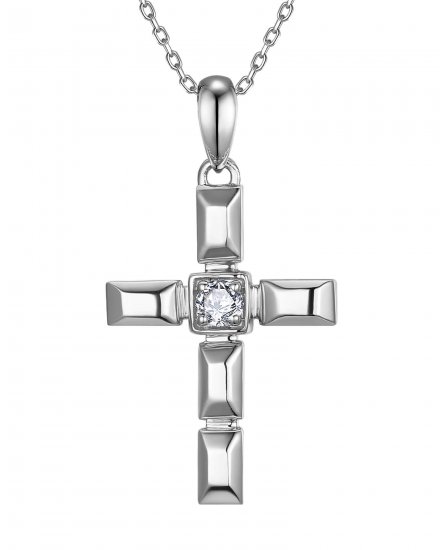 CROSS SOLITAIRE DIAMOND PENDANT (TP4663)
