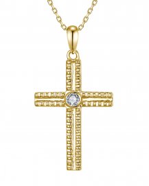 CROSS SOLITAIRE DIAMOND PENDANT (TP4667)