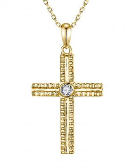 CROSS SOLITAIRE DIAMOND PENDANT (TP4667)