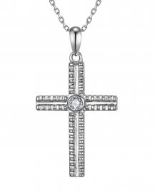 CROSS SOLITAIRE DIAMOND PENDANT (TP4667)