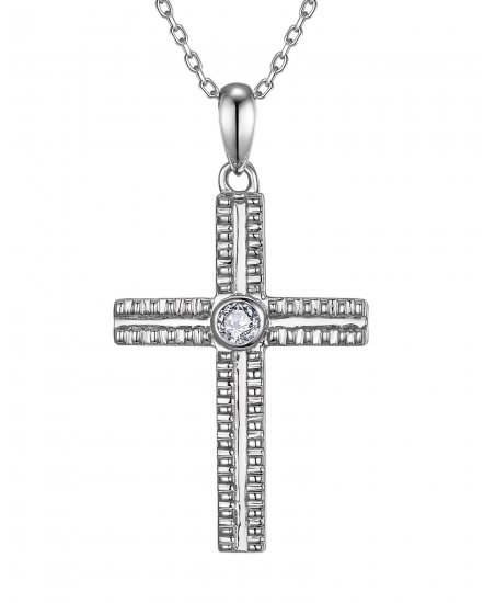CROSS SOLITAIRE DIAMOND PENDANT (TP4667)