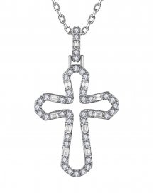 CROSS BAGUETTE DIAMOND PENDANT (TP4681)