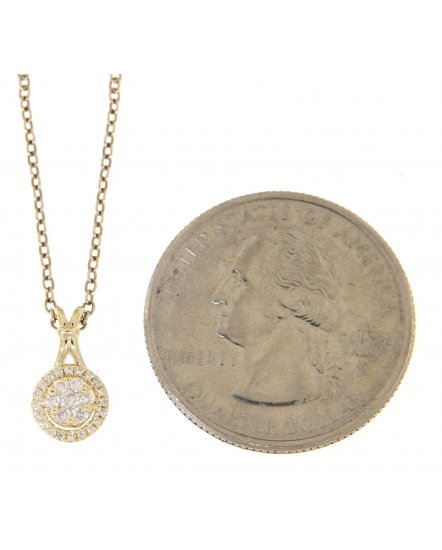 ROUND CLUSTER  DIAMOND PENDANT (TP618)