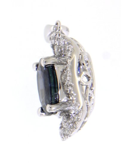 OVAL SAPPHIRE DIAMOND PENDANT (TP698)