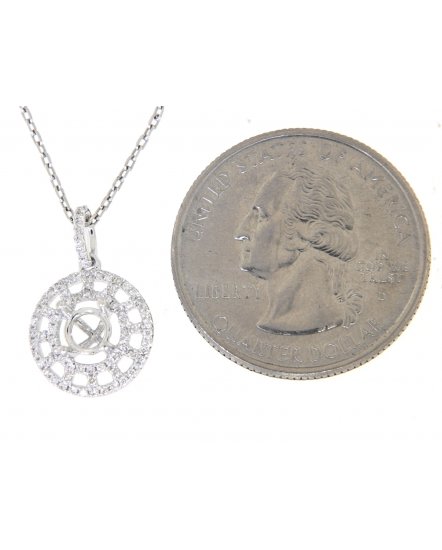 SEMI MOUNT DIAMOND PENDANT (TP705)