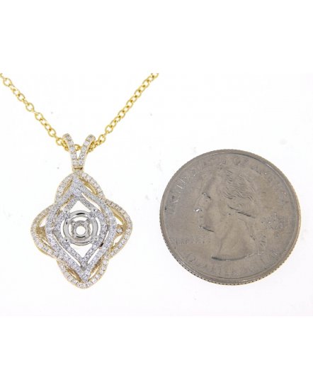 SEMI MOUNT DIAMOND PENDANT (TP727)