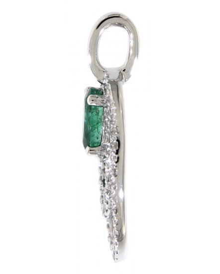 OVAL EMERALD DIAMOND PENDANT (TP742)