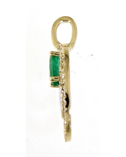 OVAL EMERALD DIAMOND PENDANT (TP742)