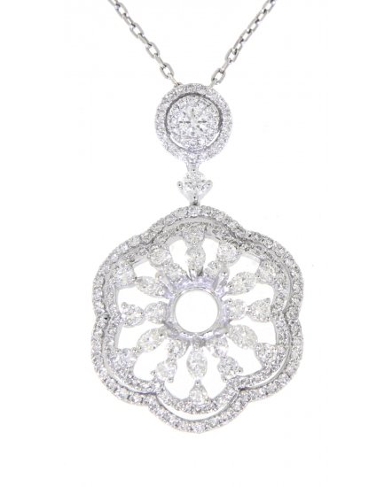SEMI MOUNT DIAMOND PENDANT (TP764)