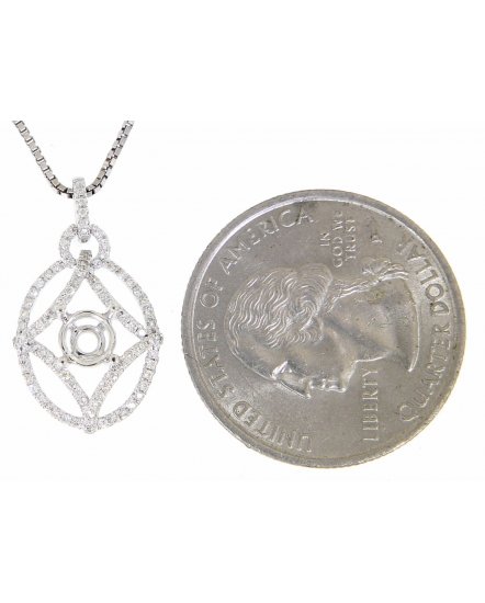 SEMI MOUNT DIAMOND PENDANT (TP779)