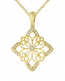 FOUR LEAF STYLE DIAMOND PENDANT (TP887)