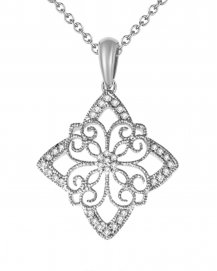 FOUR LEAF STYLE DIAMOND PENDANT (TP887)