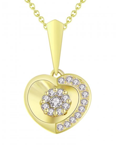 HEART SHAPE CLUSTER DIAMOND PENDANT (TP901)