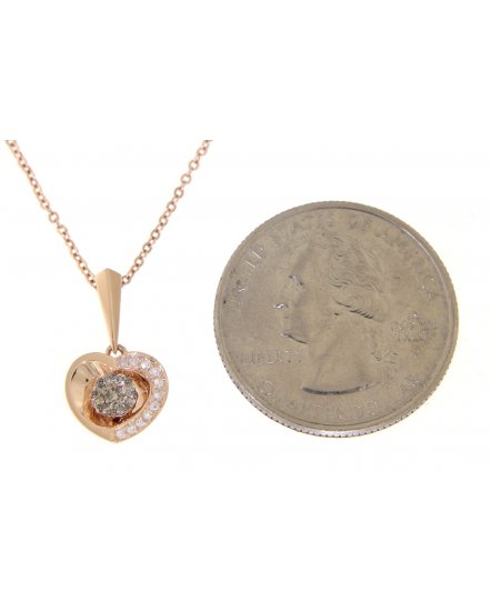 HEART SHAPE CLUSTER DIAMOND PENDANT (TP901)