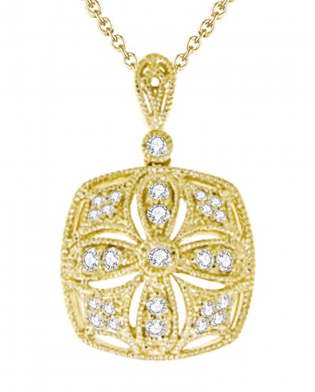 SQUARE SHAPE DIAMOND PENDANT (TP916)