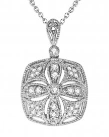 SQUARE SHAPE DIAMOND PENDANT (TP916)