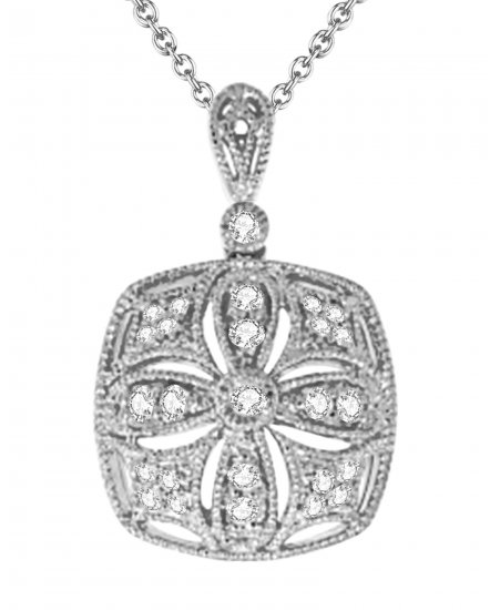 SQUARE SHAPE DIAMOND PENDANT (TP916)