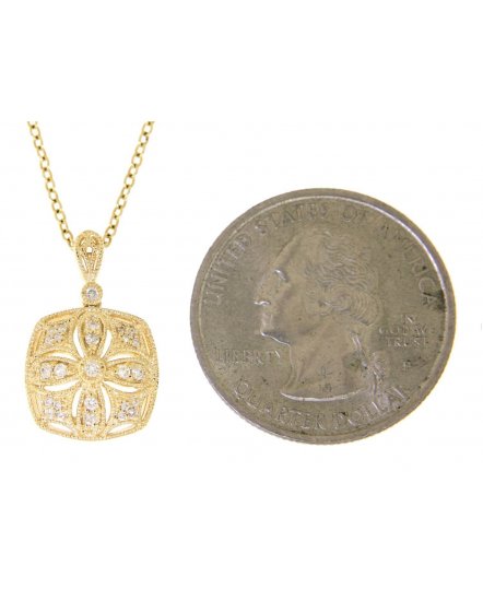 SQUARE SHAPE DIAMOND PENDANT (TP916)