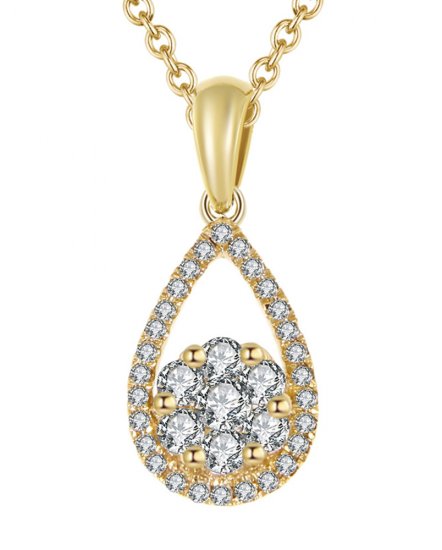 PEAR STYLE DIAMOND PENDANT (TP969)