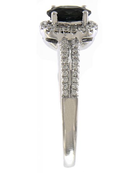 OVAL SAPPHIRE DIAMOND RING (TR1477)