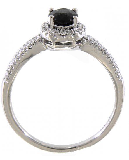 OVAL SAPPHIRE DIAMOND RING (TR1477)