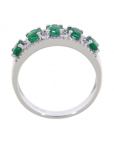 OVAL COLORED STONE DIAMOND BAND (TR1504)