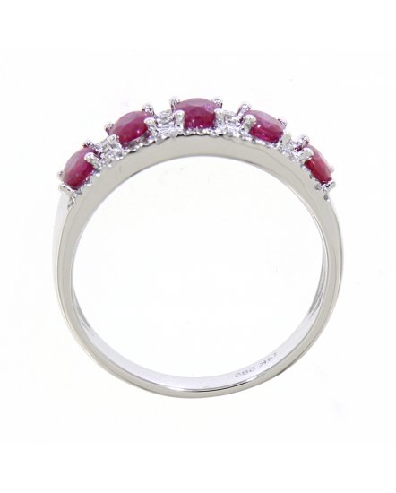 OVAL COLORED STONE DIAMOND BAND (TR1504)