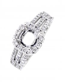 SEMI MOUNT DIAMOND ENGAGEMENT RING (TR1519)