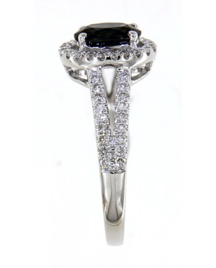 OVAL COLORED STONE DIAMOND RING (TR1531)