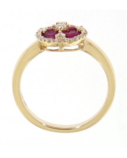 OVAL RUBY DIAMOND RING (TR1682)