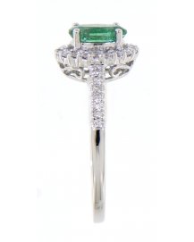 OVAL EMERALD DIAMOND RING (TR1760)