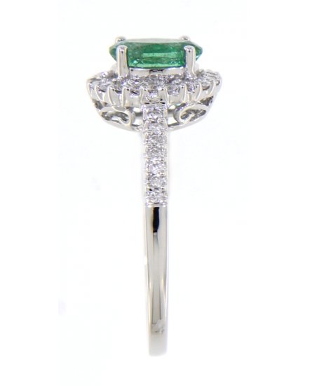 OVAL EMERALD DIAMOND RING (TR1760)